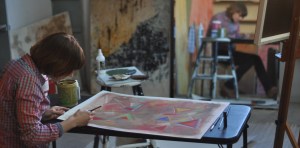 PAmeneyro, in the studio. Photo by Brent Ameneyro