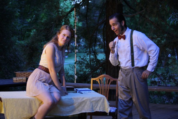 Cody and Kevin Ganger as Cecily and Algernon in The Importance of Being Earnest