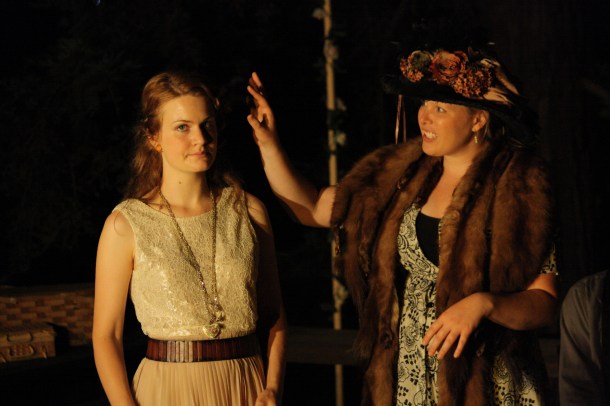 Cody Ganger (left) and Steph Hankinson as Cecily Cardew and Lack Bracknell in The Importance of Being Earnest.