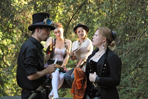 Skylar Collins and Steph Hankinson as the King of Navarre and the Princess of France Love’s Labour’s Lost.