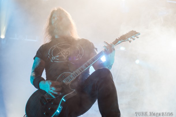 Guitarist from Slayer, Gary Holt. Fox Theater. Oakland CA. 2014 Photo Melissa Uroff