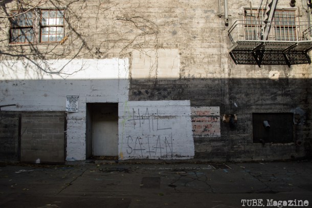 Graffiti in an alleyway off of 7th Street. Photo M.Hershenow. 2014.