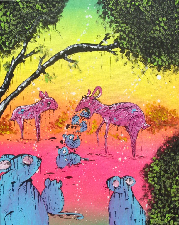 An Enchanted Stomach Virus. Artist Jared Konopitski.