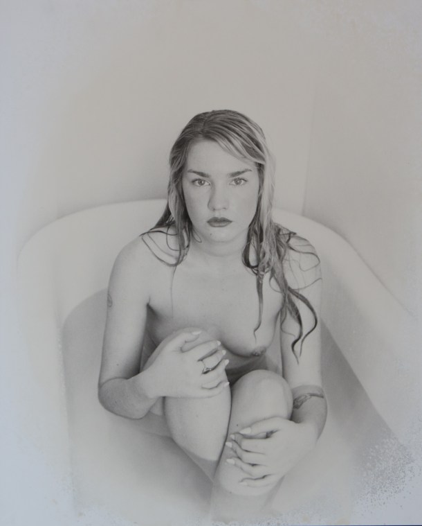 Nude Study in Bath, Caffenol silver gelatin print, 2015 Photo compliments of the artist.