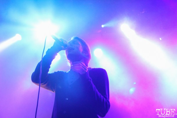 Singer of Mew, Jonas Bjerre, The Fillmore, San Francisco, CA. September 26, 2015. Photo Anouk Nexus 