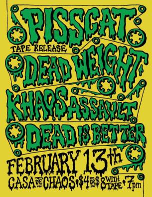 ponx presents pisscat tape release