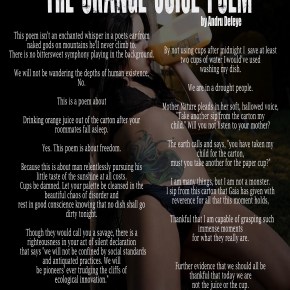 The Orange Juice&nbsp;Poem.