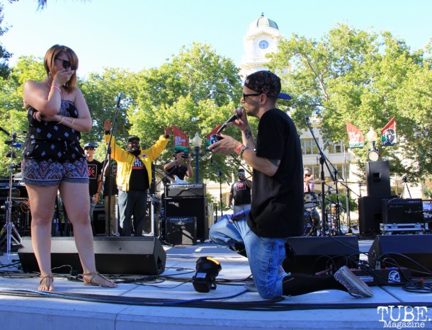 ZFG singer, Andru Defeye proposes to Kaila Dougherty, Concerts in the Park, Cesar Chavez Park, Sacramento, CA. June 24, 2016. Photo Anouk Nexus